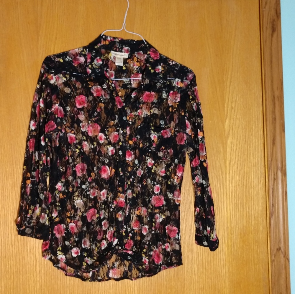 Lacey button up shirt